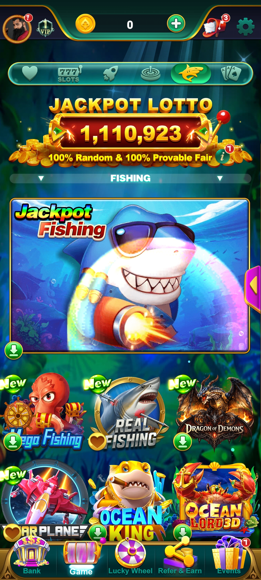 Yono Games reward screen