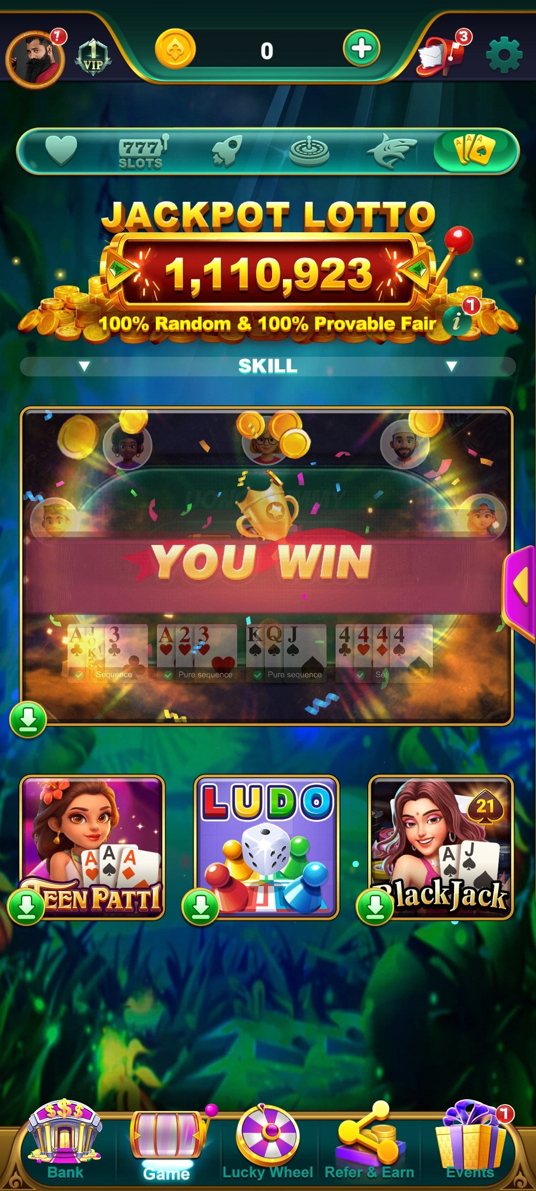 Casual Games inside Yono Games